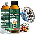 Raw Batana Oil for Hair Growth, Pure Batana Oil for Damaged Hair Care, Wild Growth Hair Oil Hair Fertilizer from Honduras, Prevent Hair Loss, Enhances Hair Thickness, with Hair Cap