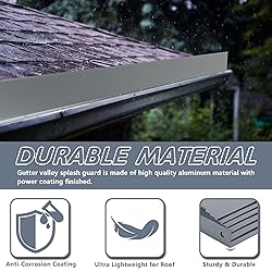 Flamorrow 4 Pack Aluminum Gutter Valley Splash