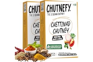 Chutnefy Chettinad Chutney | Pack of 2 * 2.6oz (Dry) | Serves 4 - 5 (~10.1fl oz) Each | Ready to Eat Instant Chutney - Just Add Water | Zero Artificial Ingredients
