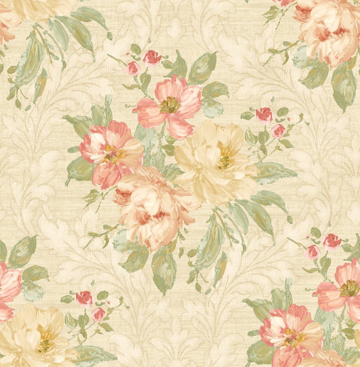 Vintage Wallpaper Floral Wallpaper Damask Wallpaper Victorian Wallpaper Gold Wallpaper Gold Damask Wallpaper Amazon Com