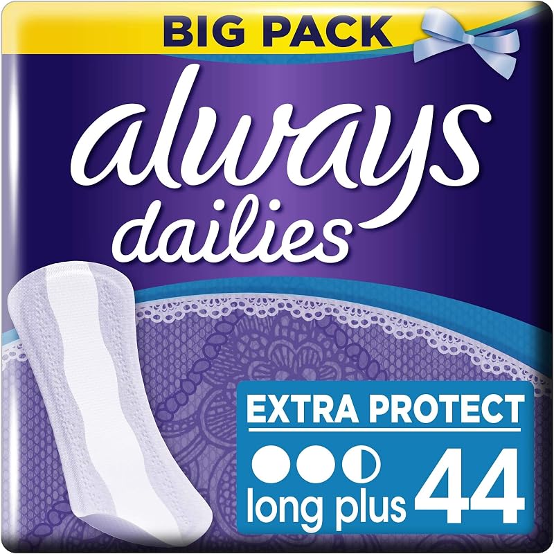 Always Dailies Extra Protect Panty Liners Long Plus Pack of 4