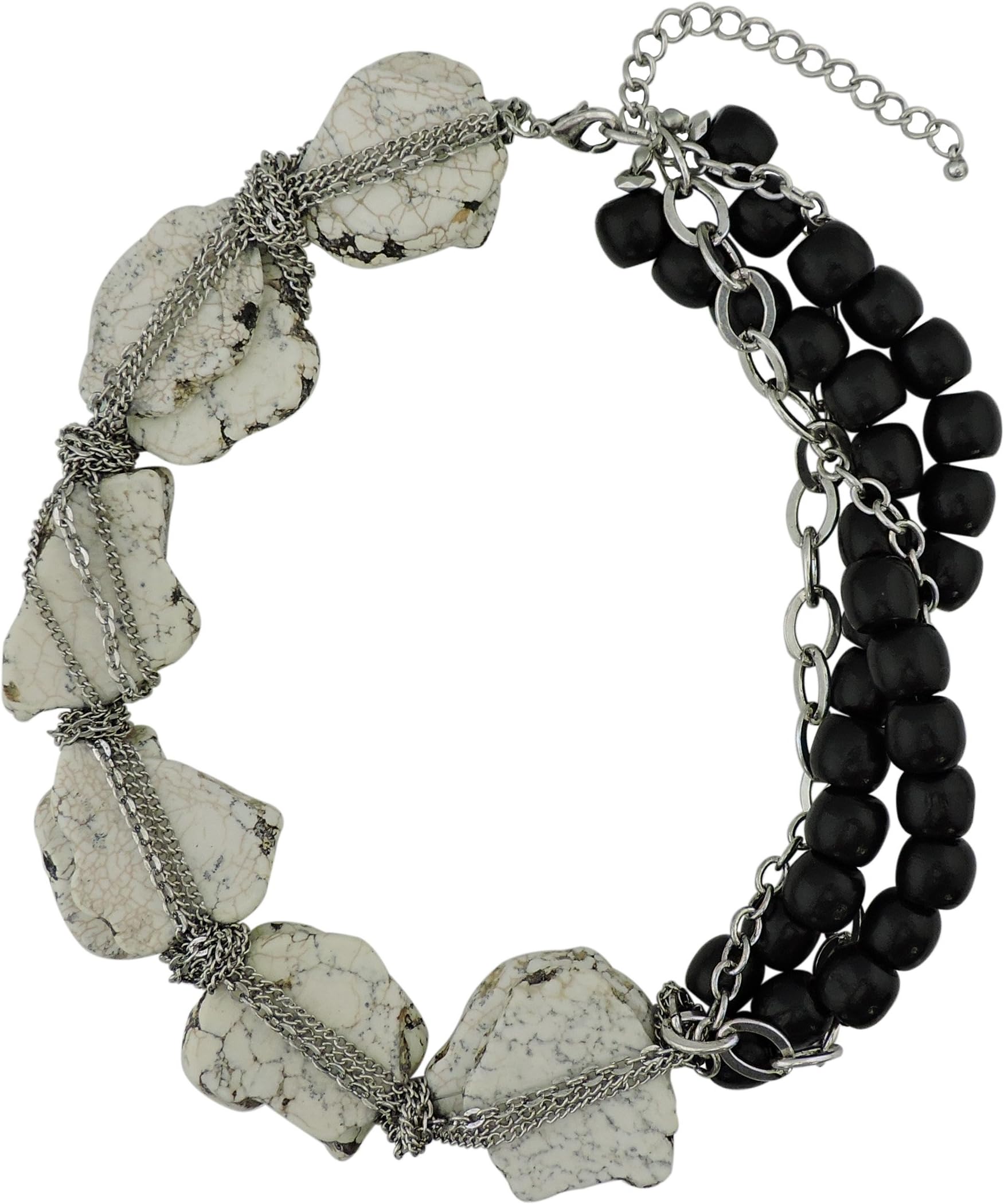 BOCAR Personalized Big Statement Turquoise Chunky Collar Chain Necklace for Women Gifts