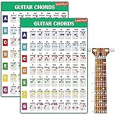 LookVeeT Guitar Chord Chart Reference Guide, A4 Size (Guitar)