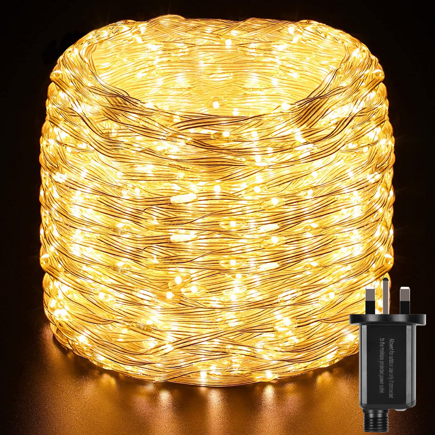 GlobaLink Rope Lights Outdoor, 50M/164FT 1000Leds Christmas Rope Lights, Waterproof Led Tube Light with 8 Modes, Mains Powered Christmas String Lights for Xmas Tree Indoor Garden Fence Decoration
