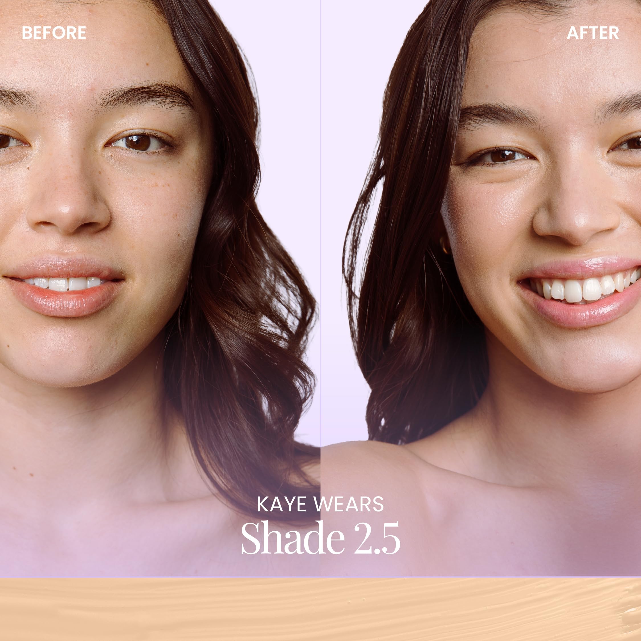 Naked Sundays BeautyScreen™ SPF 50 Mineral Peptide Foundation Tint – 2-in-1 Skin Tint & Mineral Sunscreen | Radiant, Buildable Coverage, Acne-Safe, Infused with Peptides (2.5 Light Neutral, 1.01 oz)
