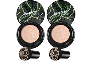 XINGXYUEL 2PCS Mushroom Head Air Cushion CC Cream BB Cream Foundation Moisturizing Matte Concealer Long Lasting Full Coverage Foundation Makeup for All Skin (Natural)