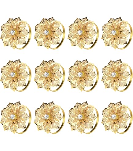 Lot De 12 Ronds De Serviette En Similicuir Noir