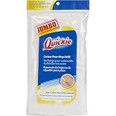 Quickie Hardwood Floor Mop Refill, Replacement Head, White, Terry Cloth Mitt, Multi-Surface Use for Tile, Vinyl, Marble, Laminate Floor Cleaning for Home