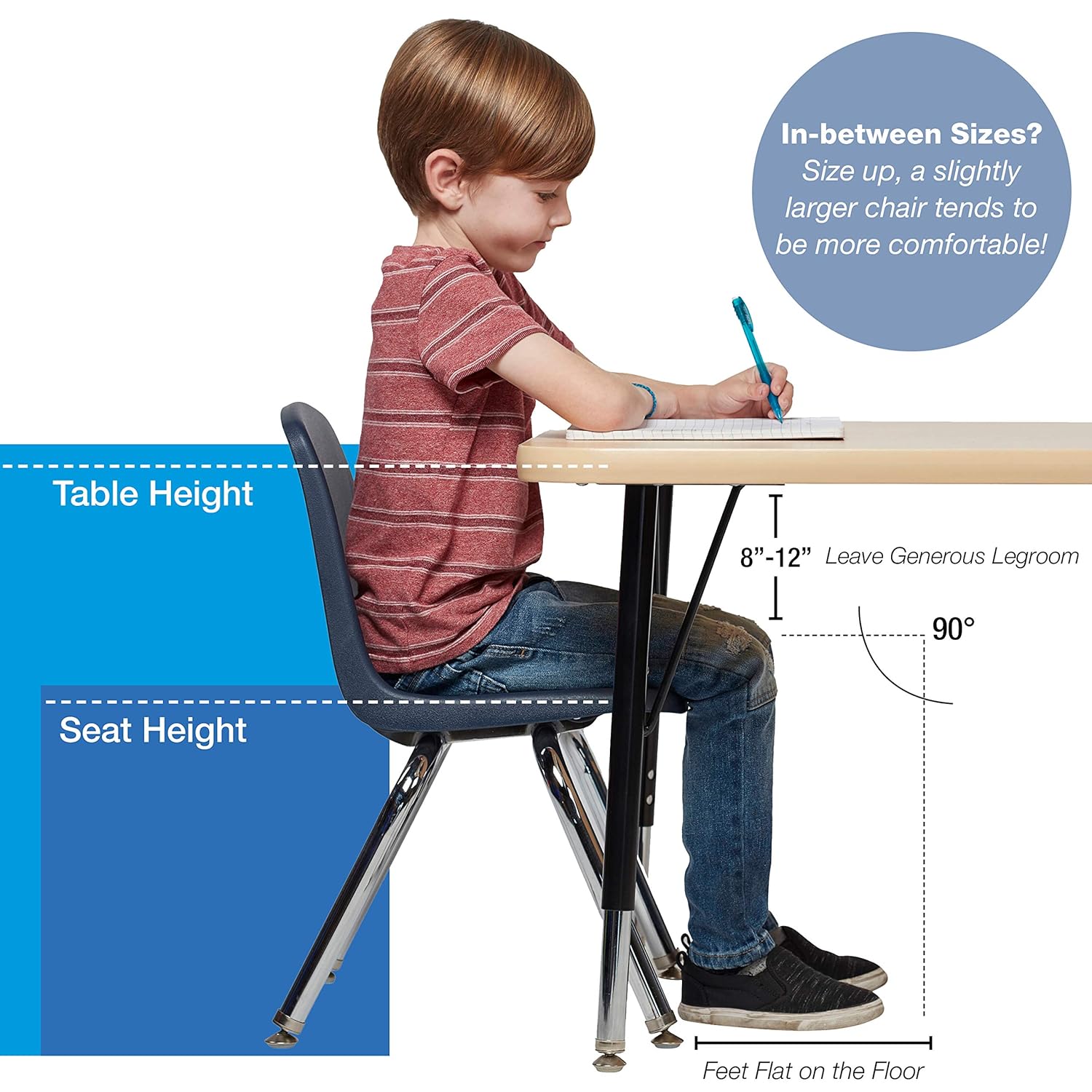 Factory Direct Partners"18"" School Stack Chair, Stacking Student Seat with Chromed Steel Legs and Nylon Swivel Glides; for in-Home Learning, Classroom or Office - Black (4-Pack)": Industrial & Scientific