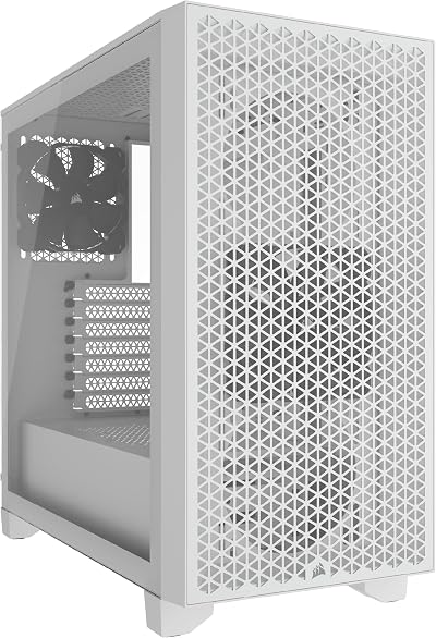 Corsair 3000D AIRFLOW White Mid-Tower PC Case 2x SP120 ELITE Fans 4-Slot GPU