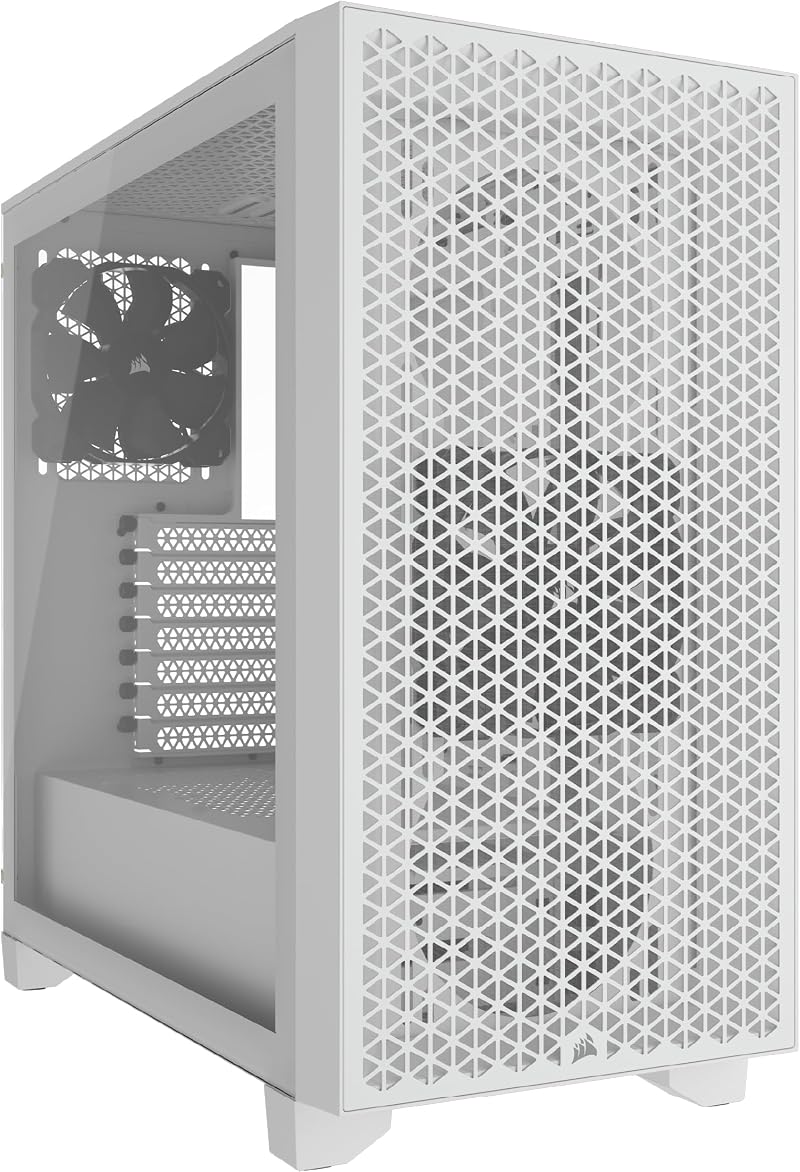 Corsair 3000D AIRFLOW White Mid-Tower PC Case 2x SP120 ELITE Fans 4-Slot GPU