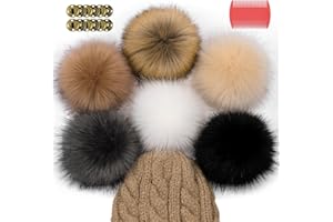 Large Faux Fur Pom Poms for Hats 6pcs PompomsFaux Fur 5.5in Extra Large Pompoms for Hats LargeFaux Fur Pompom With Snap Butto