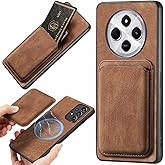 CCSmall Wallet Case for Xiaomi Redmi 14C for Men Women, Detachable Magnetic Wallet Phone Case with Card Slot Holder Retro PU Leather Cover for Redmi 14C 4G [2 in 1] Brown