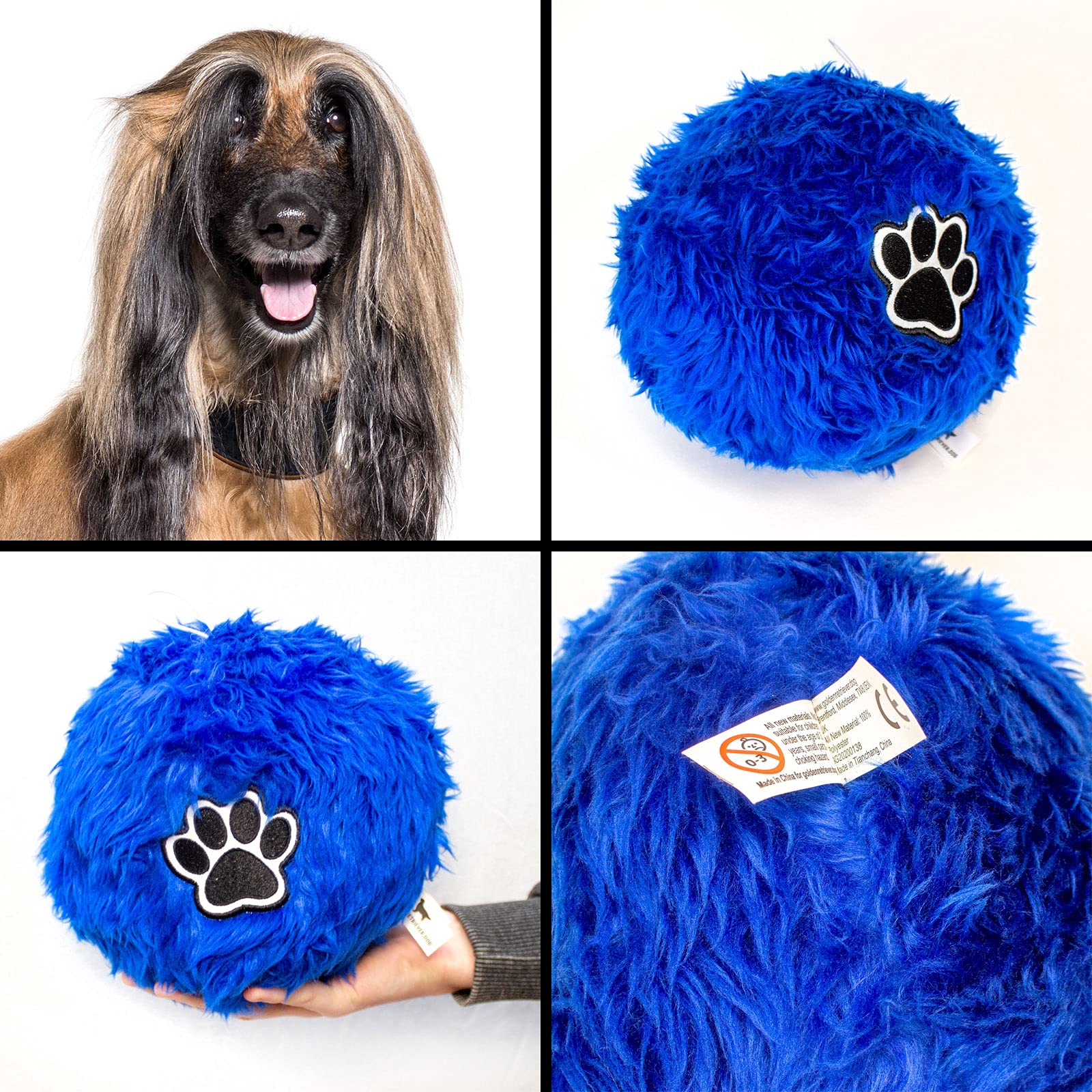 Soft Fluffy Dog Ball For AFGHAN HOUND - Large Size Ball