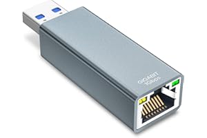 BRV EXPLORER USB to Ethernet Adapter, USB 3.0 to 10/100/1000 Gigabit Wired LAN Network Adapter, RJ45 Internet Adapter Compatible with MacBook, Surface, Laptop PC with Windows 11/10/8.1/8/XP, macOS, Linux