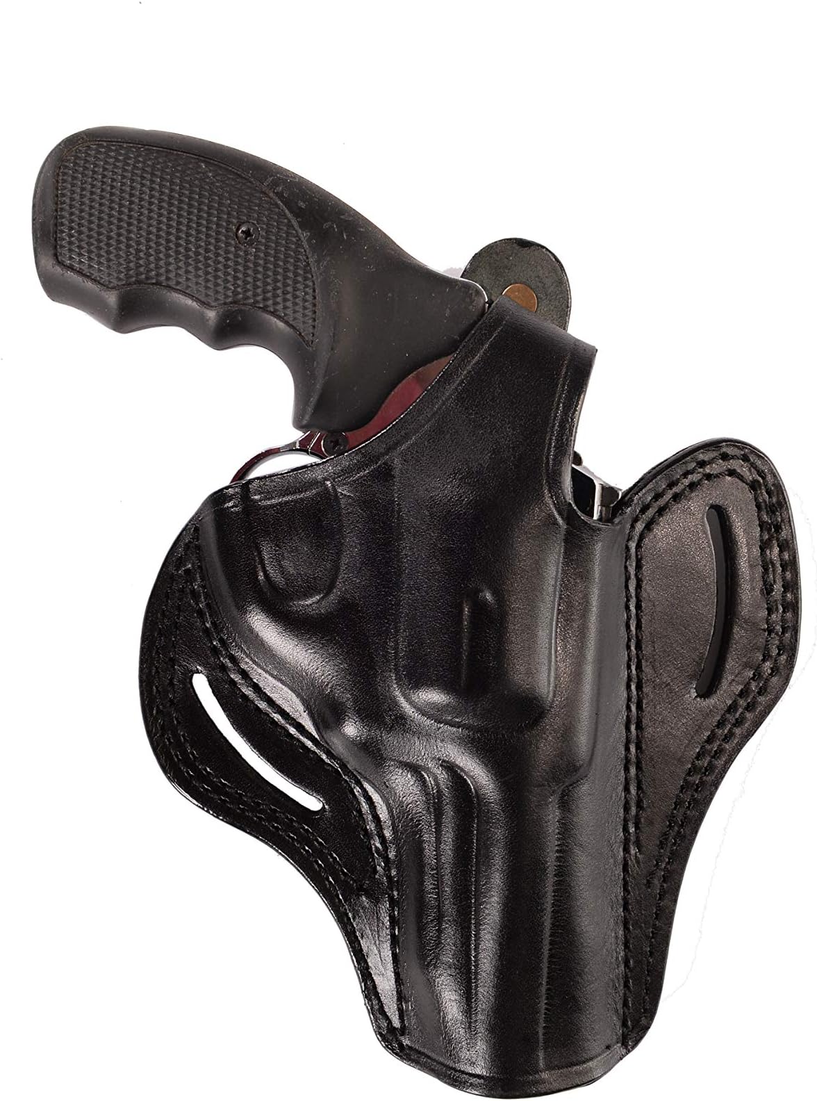 Pusat Holster 357 MAG/38 SP Thumb Break Leather OWB 4 Barrel Holster Select Gun Model EAA Windicator Right Hand Colors Black-Brown