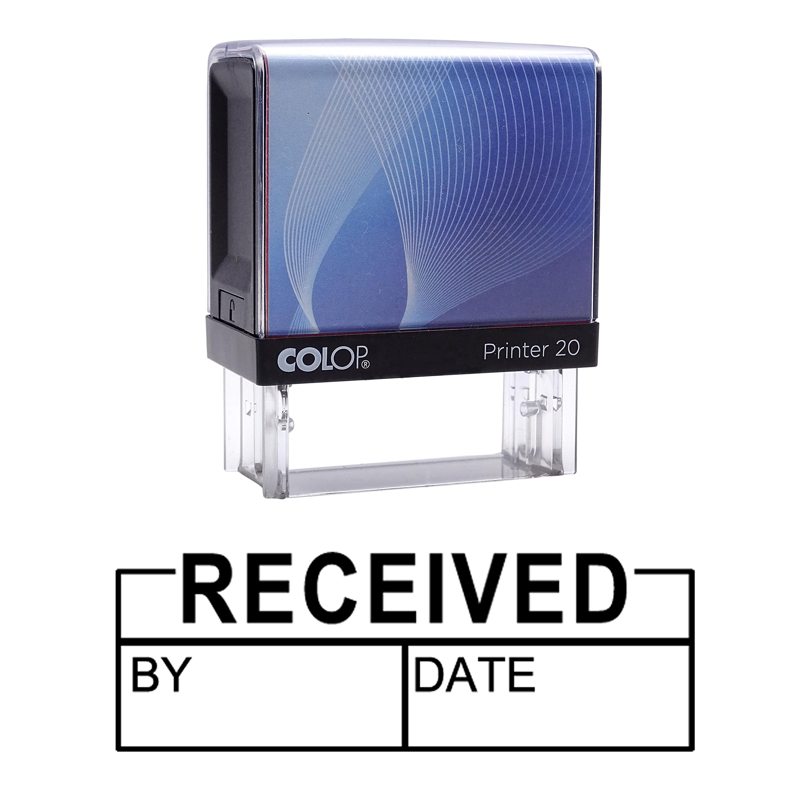 Received by DATESelf Inking Rubber Stamp Custom Colop Office Stationary P20 Mini Stamper