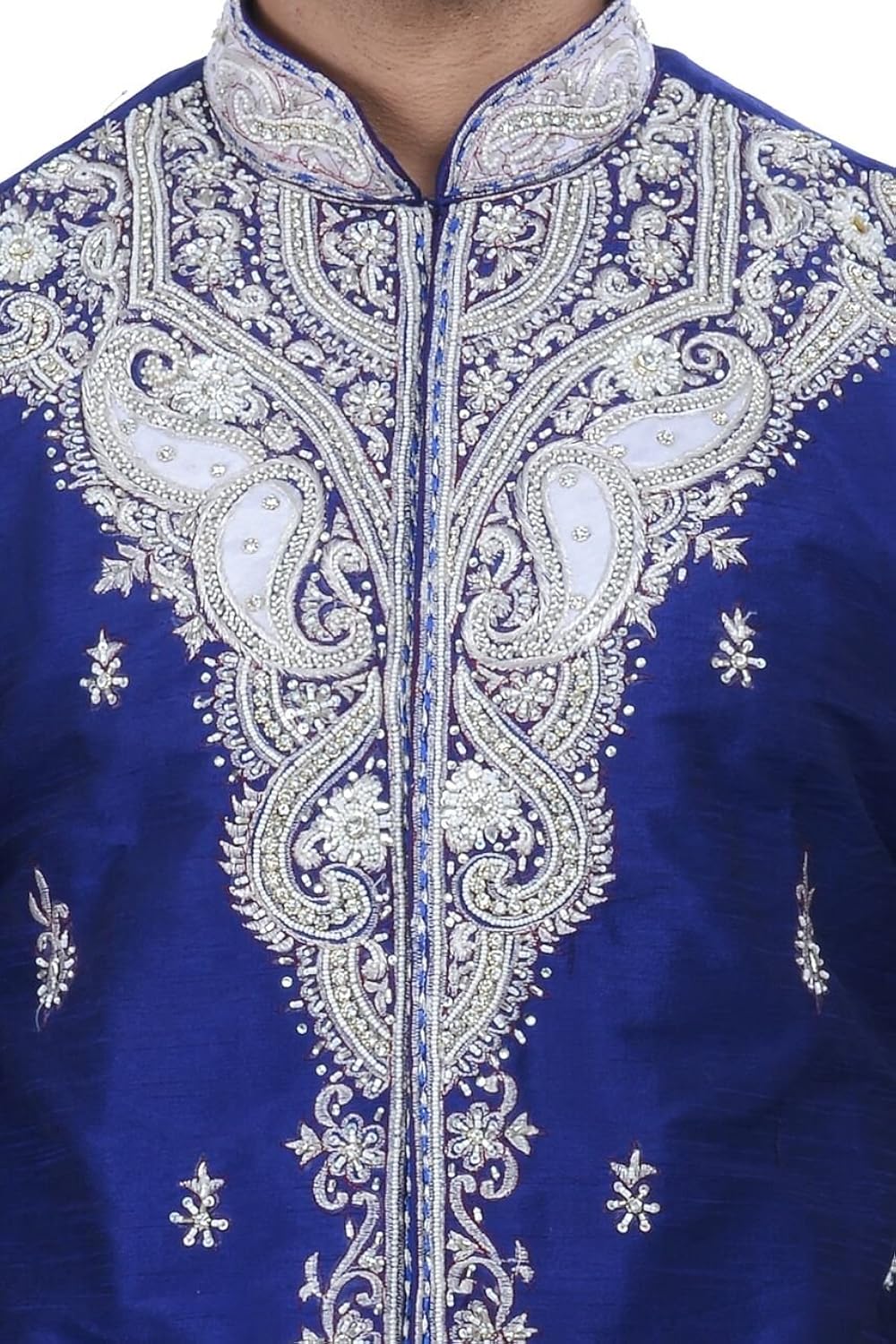 ethnic indian design blue kurta sherwani