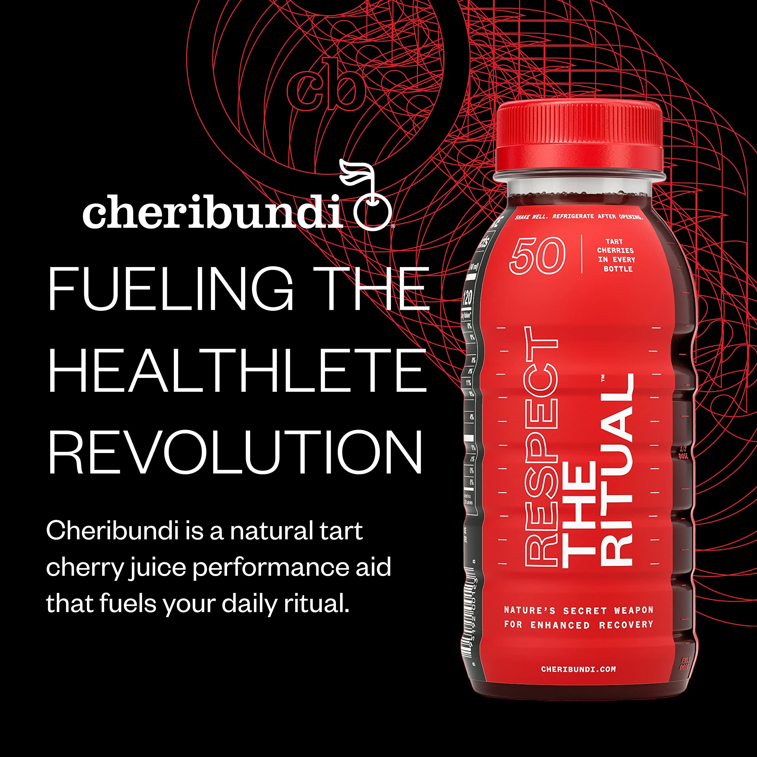 Cheribundi Tart Cherry Juice Original | Tart Cherry Juice Sweetened with Apple Juice | Athletes Recovery Drink | Promotes Restorative Sleep, Muscle Recovery & Boosts Performance | 8 floz (24 Pack)