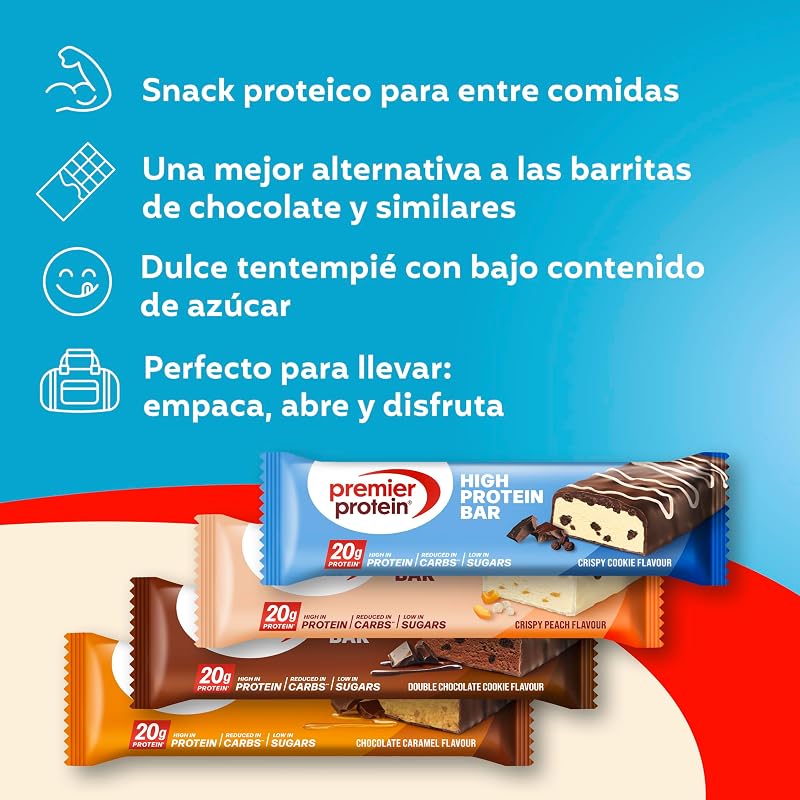 - High Protein Bar 50% - Multiflavourbox - 20x40g - Low Sugar - Low Carb - High Protein Bar
