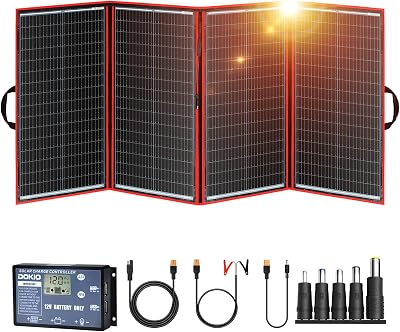 DOKIO 300W Portable Solar Panel Kit for 12V Battery Caravan RV Boat
