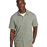 Eddie Bauer Mens Mt Ss Alderpine Seersucker Shirt