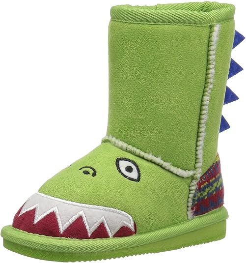 MUK LUKS Kids' Animal Green Dinosaur PullOn Boot Boots