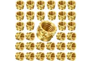 joaoxoko M3 Threaded Insert,100pcs 3D Printing Brass Nuts for 3D Prints and More Projects, M3x4x5mm Threaded Inserts for Metal,Brass Threaded Inserts (M3)