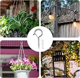 Esteopt Screw-in Hooks Q-Hanger Hooks 8pcs Silver for Outdoor Lights Plants view 9