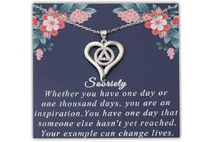 PLITI Sobriety Addiction Recovery AA Symbol Alcoholics Anonymous Pendant Necklace - 12 Step Jewelry Gift