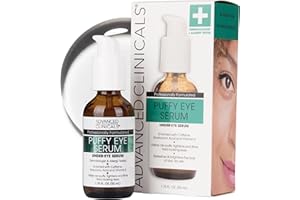 Advanced Clinicals Puffy Eye Under Eye Serum | Visible Anti Aging Brightening Vitamin C + Caffeine Serum Helps Improve Look Of Puffiness, Fine Lines, Dark Circles, & Uneven Skin Tone, 1.75 Fl Oz