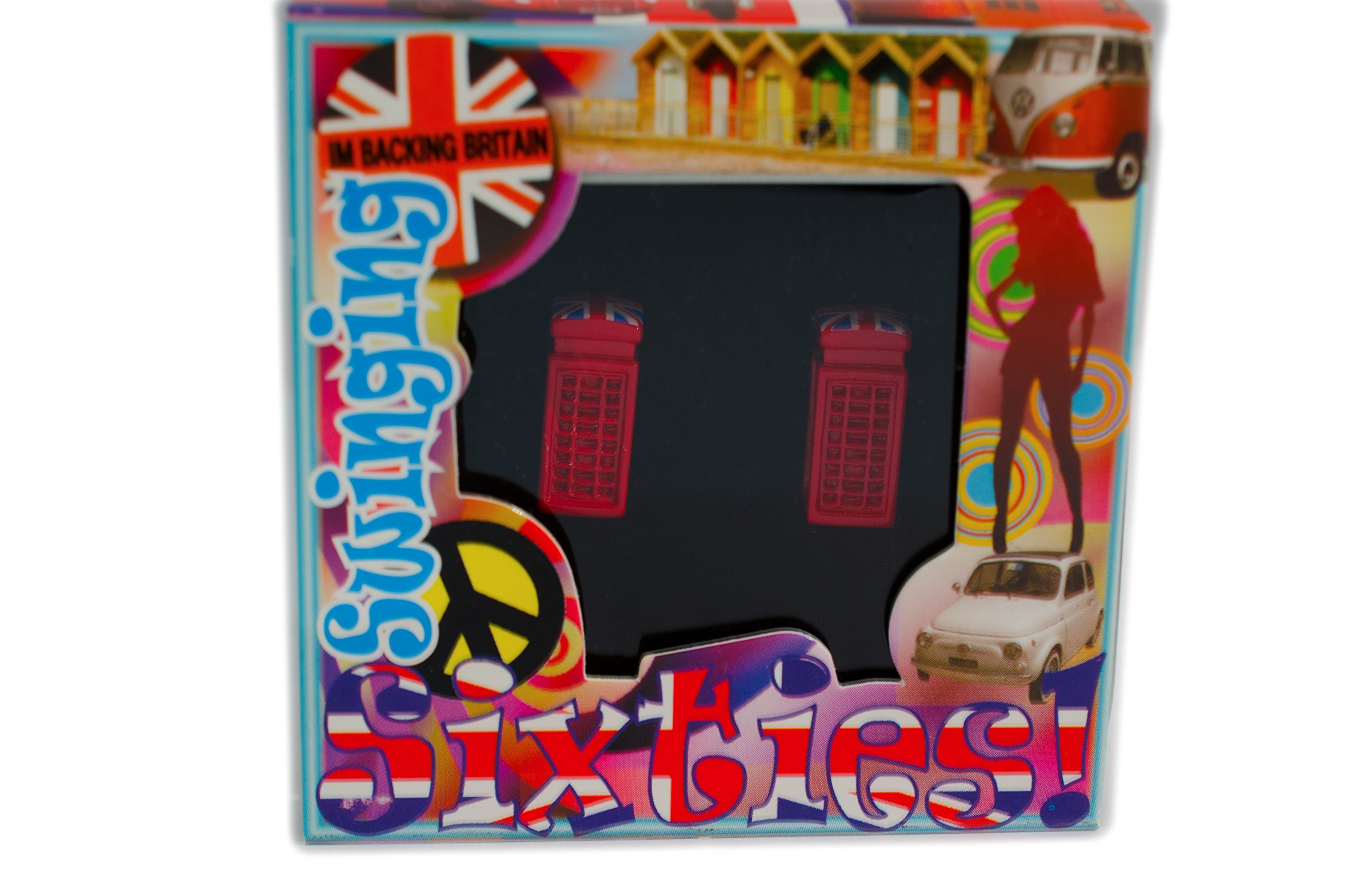 K6 Red Telephone Box with Unioin Jack Cufflinks
