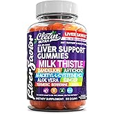 Clean Nutra Liver Cleanse Detox & Repair Gummies | Milk Thistle Gummy Liver Support Vitamins | Dandelion, Artichoke, Aloe Vera, Ginger, Berberine, Lemon, N-Acetyl-L-Cysteine, Turmeric Supplement HCL