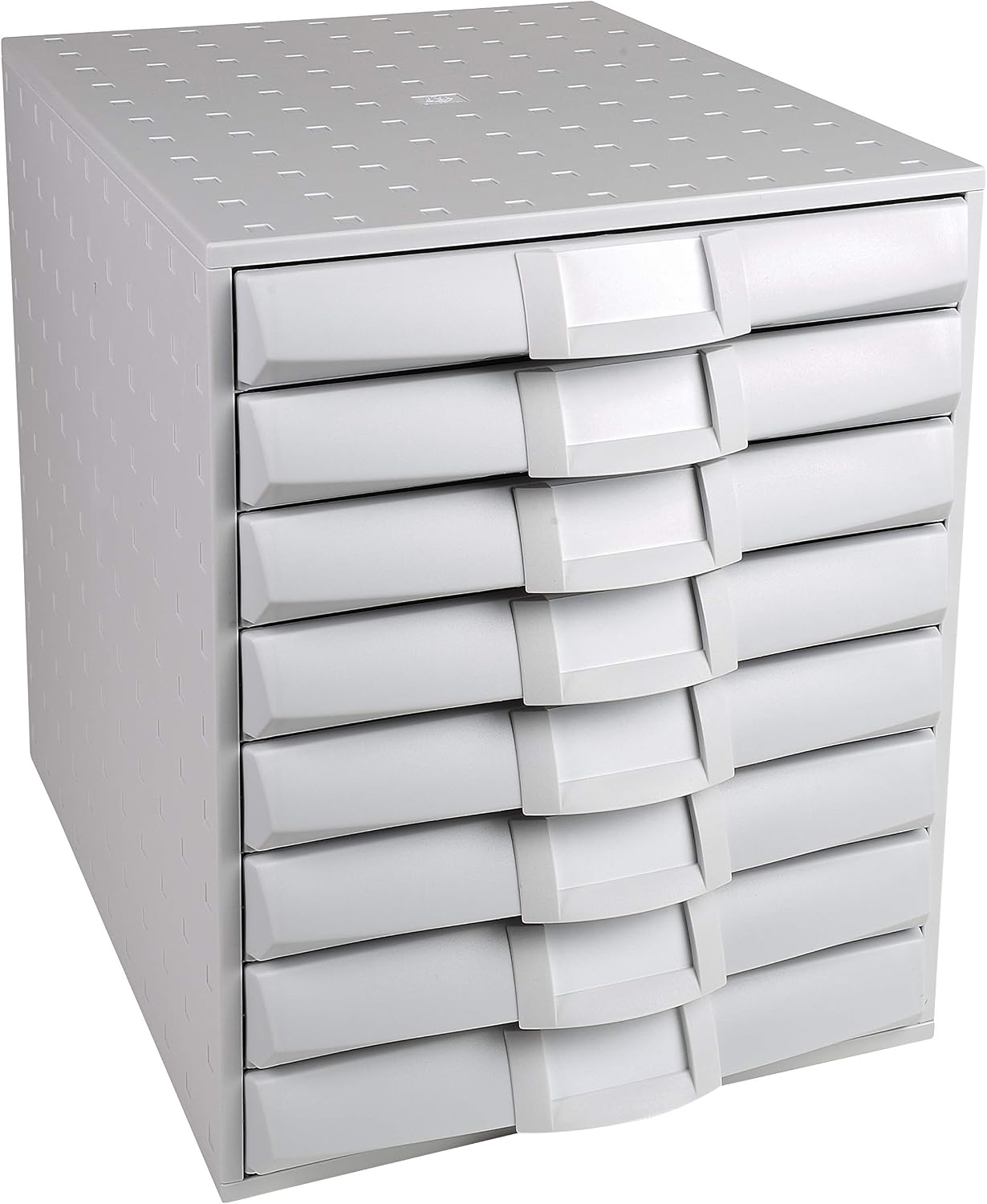 Exacompta, Ref 226040D, The System 8 Office, 387 x 287 x 338mm in Size, 8 Closed Drawers, 38mm in Height, Smooth Stop Feature