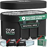 Ice Bath Tub XL - Exclusive Patented Anti-Leak Shield - Cold Plunge Tub With Cover - Ice Bricks X2 - Portable bathtub Outdoor