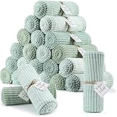 24 Pcs Sage Green Wedding Flannel Throw Blanket Bulk 50 x 60 Inch with to Have to Hold Card Striped Ribbed Soft Throw Blanket Lightweight Blankets for All Seasons Wedding Gifts Sofa Room(Sage Green)