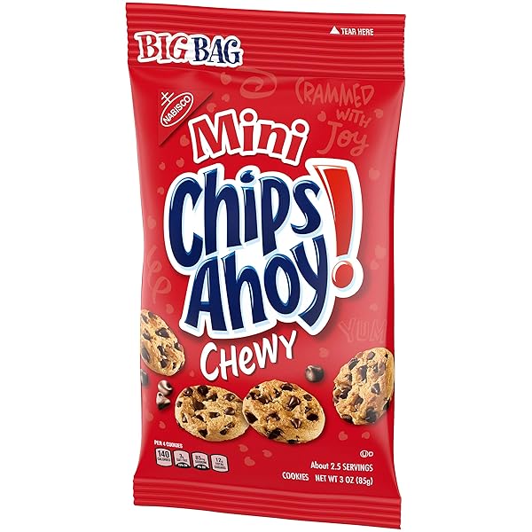 MINI CHIPS AHOY! CHEWY CHOCOLATE CHIP COOKIES, 1 BIG BAG (3 OZ.)