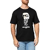 KARL LAGERFELD Men's Crewneck Short Sleeve Graphic Design T-Shirt