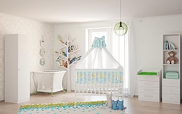 101188218, Polini Kids Kinderbett Simple 323 weiß aus Birkenholz,3023-04