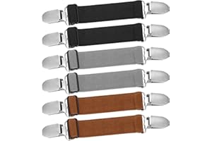 Eurzom 6 Pcs Pant Waist Tightener Waist Cinch Clip Belt Adjustable Elastic Sandal Straps Pant Clip Women Men