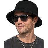 QEUOYSS Sun Bucket Hats for Men Woman Cotton Summer Beach Golf Fishing Hat | Bucket hat great for big heads packable boonie hats for men women streetwear summer beach travel vacation essentials