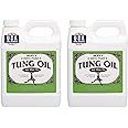 HOPE'S 100% Pure Tung Oil, Food Safe, Premium Waterproof Natural Wood Finish and Sealer for Indoor and Outdoor Projects, 32 Fl Oz, 2 Pack