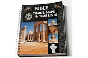 Bible Charts Maps and Timelines, Bible Study Journal Bibles Notebook, Spiral Bibles Study Guide Visual Reference of Chats, Ma