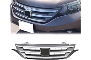 Kojem Front Bumper Grille Compatible with 2012-2014 Honda CRV CR-V 4-Door Hood Upper Grill w/Chrome Molding Trim Replacement for HO1200211, 71121T0GA01ZA
