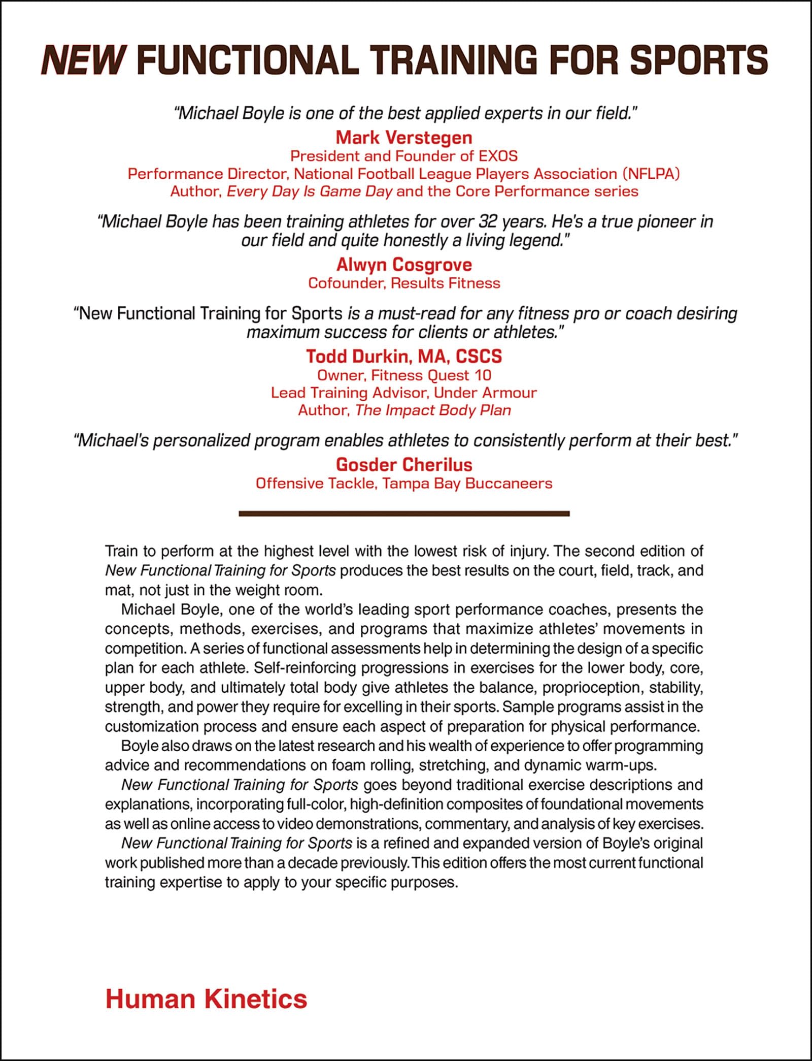 New Functional Training for Sports