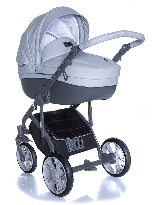 Kombi Kinderwagen Travel System ROAN BASS SOFT DOVE-GREY 3in1 Buggy Sportwagen Babyschale Autositz KITE 0-13kg