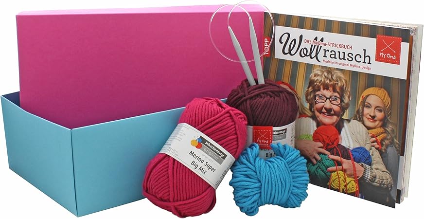 Set regalo para tejer punto principiantes y fans. Caja de Regalo. DO IT Yourself Juego con