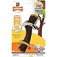 Nylabone Real Wood Stick Toy Strong Chew Toy for Dogs, Rubber Dog Toys for Moderate & Aggressive Chewers, Bacon Flavor, Medium - Up to 35 lbs, 1 Count