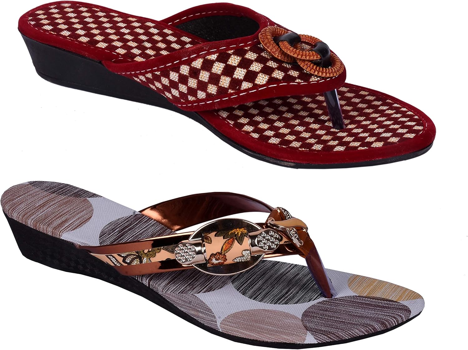 Buy Ladies Multicolor Sandals at Amazon.in
