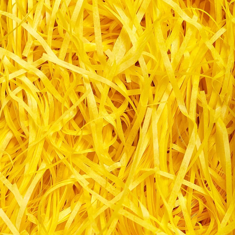 JeeMooTown 500g Yellow Shredded Tissue Paper Gift Box Hamper Filler